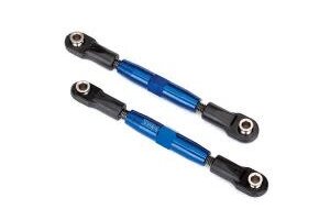 Traxxas 3643X Camber links, front (TUBES blue-anodized, 7075-T6 aluminum, stronger than titanium) (83mm) (2)/ rod ends (4)/ aluminum wrench (1) (#2579 3x15 BCS (4) required for installation)