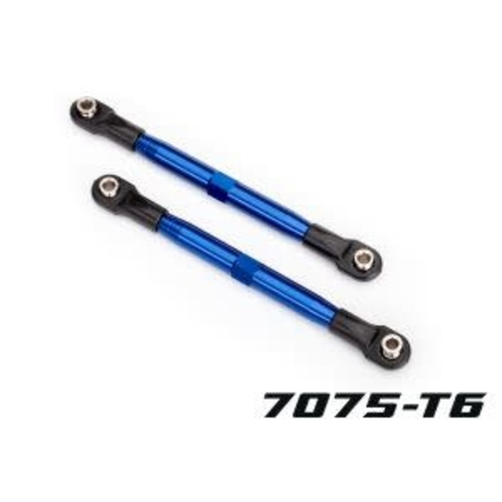 Traxxas 6742X Toe links (TUBES blue-anodized, 7075-T6 aluminum, stronger than titanium) (87mm) (2)/ rod ends (4)/ aluminum wrench (1)