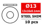 Corally (Team Corally) COR3301-13-16-01  Steel Metric Shim - 13x16x0.1mm - 10 pcs
