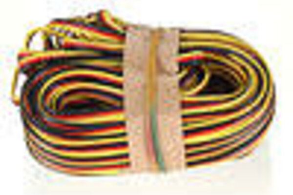 Hitec HRC54804  Hitec 50' 3-Color Heavy Gauge Servo Wire