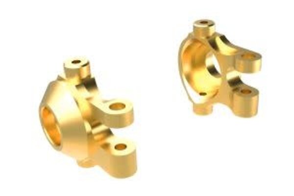 Traxxas 9737 Steering blocks, brass (7 grams each) (left & right)/ 2.5x12mm BCS (with threadlock) (2)/ 2x6mm SS (with threadlock) (4)
