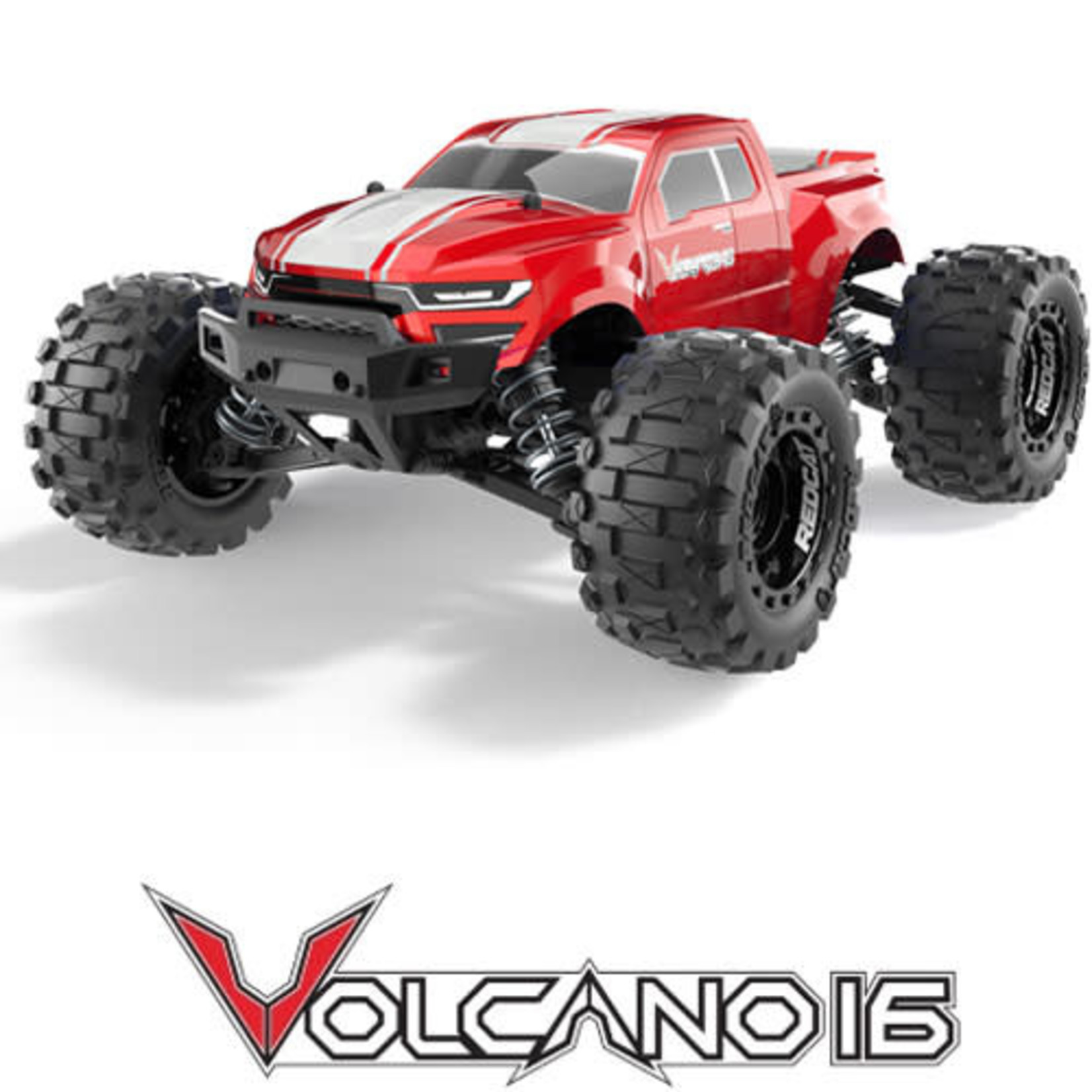 Redcat Racing RER13648  REDCAT VOLCANO-16 1/16 SCALE BRUSHED MONSTER TRUCK  RED