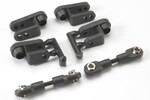 Traxxas 5345R Servo horns, steering, long (2), short (2)/ linkage, steering (3x20mm turnbuckle) (2)/ rod ends (short) (4)/ hollow balls (4)