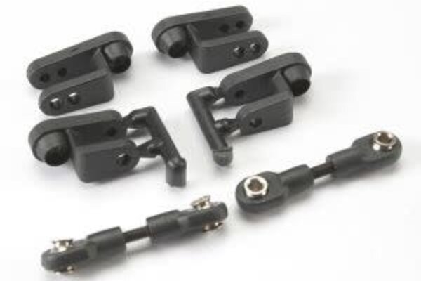 Traxxas 5345R Servo horns, steering, long (2), short (2)/ linkage, steering (3x20mm turnbuckle) (2)/ rod ends (short) (4)/ hollow balls (4)