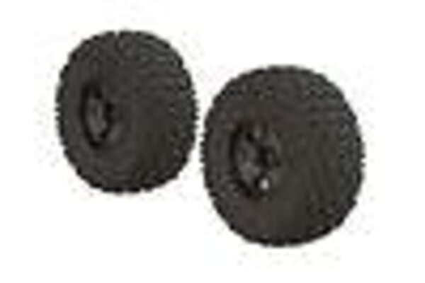 ARRMA ARA550087   'Fortress SC' Tire Set Glued Gun Metal (2)