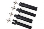 Traxxas 6850X Half shafts, heavy duty (external splined (2)/ internal splined (2))/ metal u-joints (4)