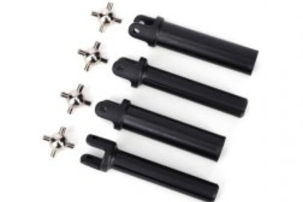 Traxxas 6850X Half shafts, heavy duty (external splined (2)/ internal splined (2))/ metal u-joints (4)