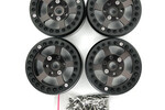 Racers Edge RCE3465  1.9" Aluminum Beadlock Rims (4pcs) 5 Star, Black Titanium