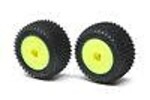 LOSI LOS41009  Step Pin Tires, Rear, Mounted,Yellow: Mini-T 2.0