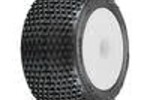 Proline Racing PRO1017713  1/18 Hole Shot Front/Rear Mini-T Tires Mounted 8mm White Wheels (2)