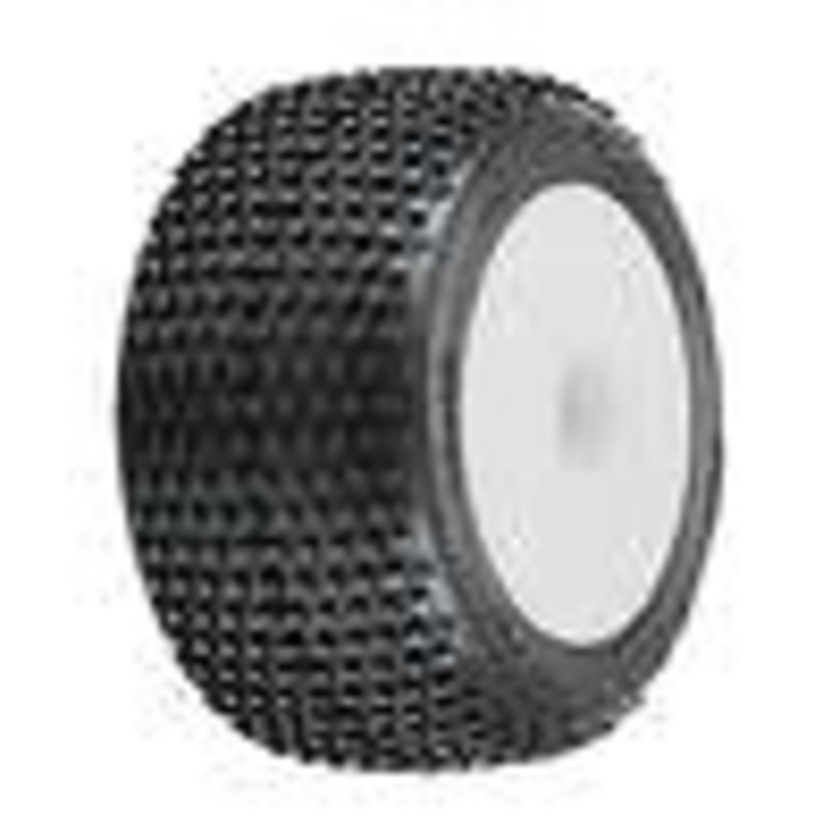 Proline Racing PRO1017713  1/18 Hole Shot Front/Rear Mini-T Tires Mounted 8mm White Wheels (2)
