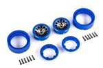 Traxxas 9781-BLKBL  Wheels, 1.0", Method Race Wheels® 105 Beadlock (satin black chrome with blue beadlock) (2)