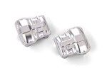 Traxxas 9738-SATIN  Axle cover, front or rear (satin chrome) (2)