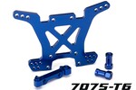 Traxxas 6838X  SHOCK TOWER REAR ALUMINUM BLUE