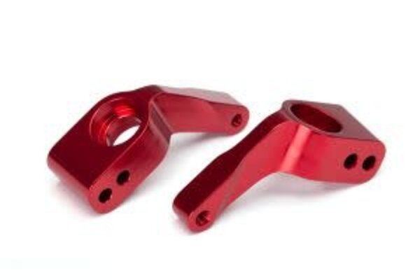 Traxxas 3652X Stub axle carriers, Rustler®/Stampede®/Bandit® (2), 6061-T6 aluminum (red-anodized)/ 5x11mm ball bearings (4)