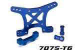 Traxxas 6839X Shock tower, front, 7075-T6 aluminum (blue-anodized)