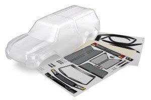 Traxxas 8112 Body with camper, TRX-4® Sport (clear, trimmed, requires painting)/ window masks/ decal sheet
