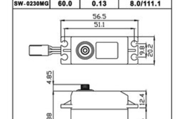 SAVOX SAVSW0230MGP  Waterproof Standard Digital Servo w/Soft Start, 0.13sec / 111.1oz @ 7.4V