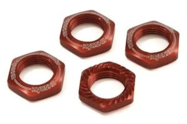 Kyosho KYOIFW472R  Red 17mm Serrated Wheel Nut (4)