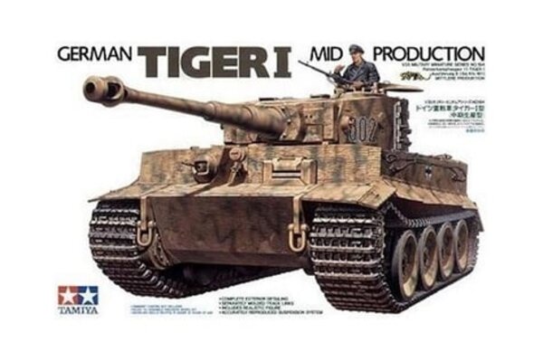 Tamiya TAM35194  Tamiya Tiger I Mid Production 1/35 Tank Model Kit