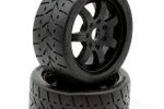 Powerhobby PHT5101 Powerhobby  1/8 Gripper 42/100 Belted Mounted Tires 17mm Black