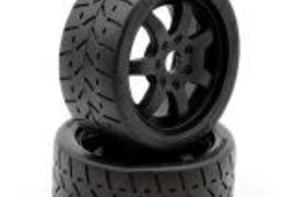 Powerhobby PHT5101 Powerhobby  1/8 Gripper 42/100 Belted Mounted Tires 17mm Black