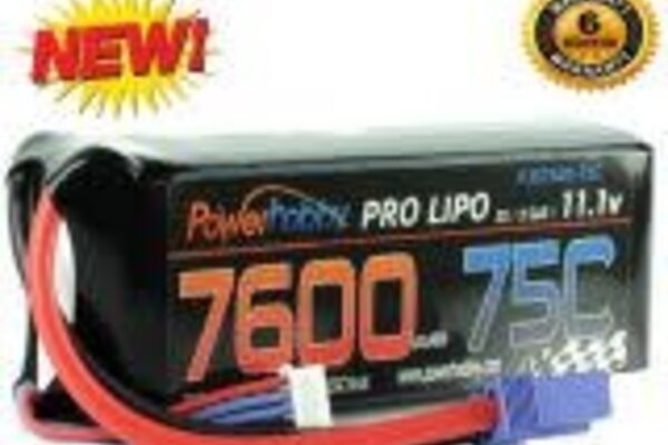 Powerhobby PHB3S760075CEC5HC  Powerhobby 3S 11.1v 7600mAh 75C Lipo Battery w EC5 Plug