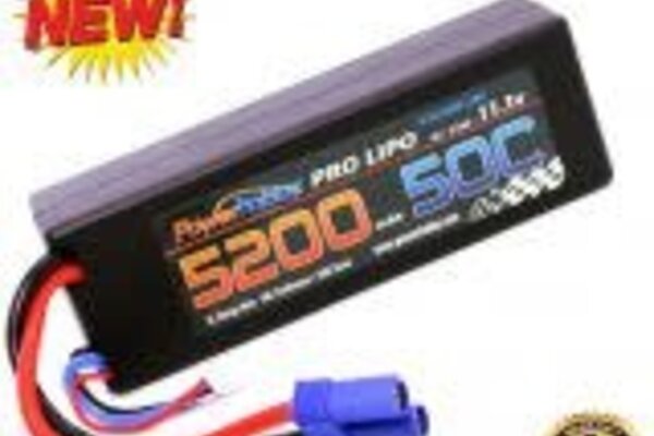 Powerhobby PH3S5200MAH50CEC5HC Powerhobby 3S 11.1V 5200mAh 50C Lipo Battery w EC5 Plug 3-Cell Hard Case