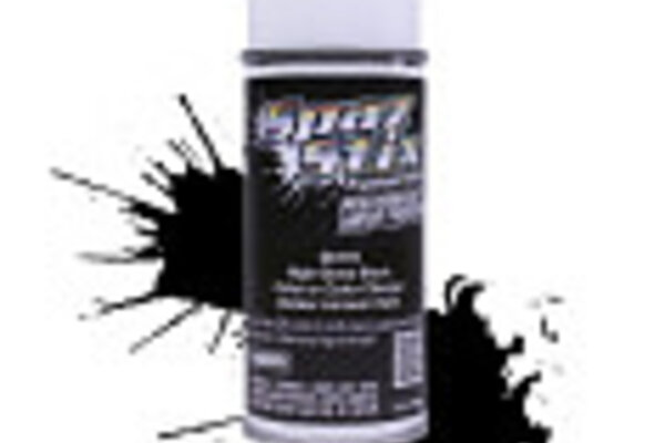 Spaz Stix SZX00119 High Gloss Black/Backer, Aerosol Paint, 3.5oz Can