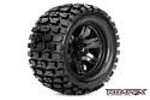 Roapex R/C ROPR3002-B2  Tracker 1/10 Monster Truck Tire Black Wheel with 1/2