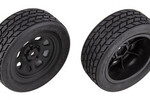 Team Associated ASC71194  SR10 Front Wheels w/ Street Stock Tires, Mounted