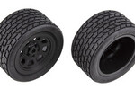 Team Associated ASC71195  SR10 Rear Wheels w/ Street Stock Tires, Mounted