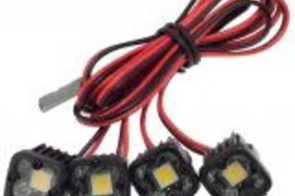 Powerhobby PHLIGHT-003  PowerHobby RC 4 Single LED Lights Headlights Spotlight for 1/10 1/8