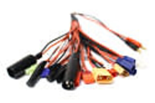 Racers Edge RCE1660 19 Function Charge Adapter to Male 4mm Bullets - 300mm Wire