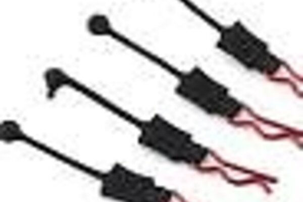 Hot Racing HRABWP39E02 Body Clip Retainers, for 1/8th Scale, Red (4pcs)