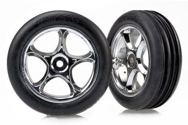 Traxxas 2471R  T&W CHRM 2.2/RIBBD FRNT TIRE