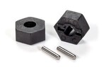 Traxxas 1654   Wheel hubs, 12mm hex (2)/ stub axle pins (2)