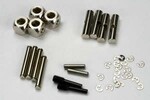 Traxxas 5452  U-joints, driveshaft (carrier (4)/ 4.5mm cross pin (4)/ 3mm cross pin (4)/ e-clips (20)) (metal parts for 2 driveshafts)