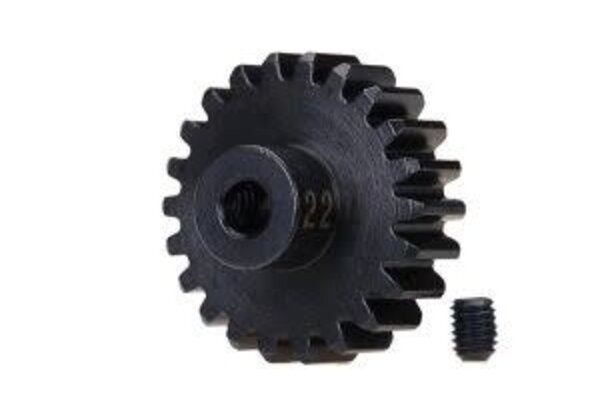 Traxxas 3952X Gear, 22-T pinion (32-p), heavy duty (machined, hardened steel) (fits 3mm shaft)/ set screw