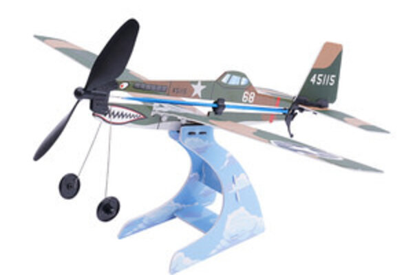 PlaySTEAM PYSXP04202D  Rubber Band Airplane Science - P-40 Warhawk