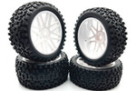 Racers Edge RCE3480W  1/10 Off-Road V Line White Wheels (4pcs) Width Front:37mm Rear:43mm