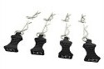 Hot Racing HRAAC03EZ01   AC03EZ01   1/10 Black Alum EZ Pulls, 4pcs and Body Clips (8pcs)