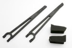 Traxxas 3927 Hold downs, battery, left & right (2)/ foam spacers (2) (fits standard battery packs)