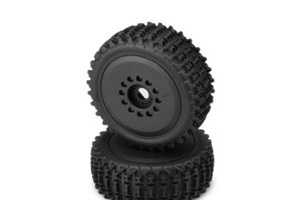 J Concepts JCO30603097  Magma Yellow Compound Tire Pre Mounted on Black #3395 Wheel,