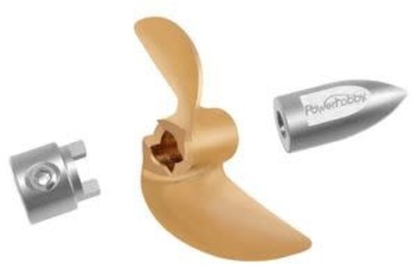 Powerhobby PHBTRX449  42x60mm Brass Prop Set SS Bullet Nut Drive Dog, for Traxxas M41 / Spartan