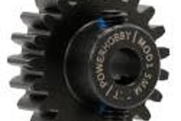 Powerhobby PHBPH20TM5  Hardened Steel 20T Mod1 5mm Pinion Gear with 2 Grub Screws
