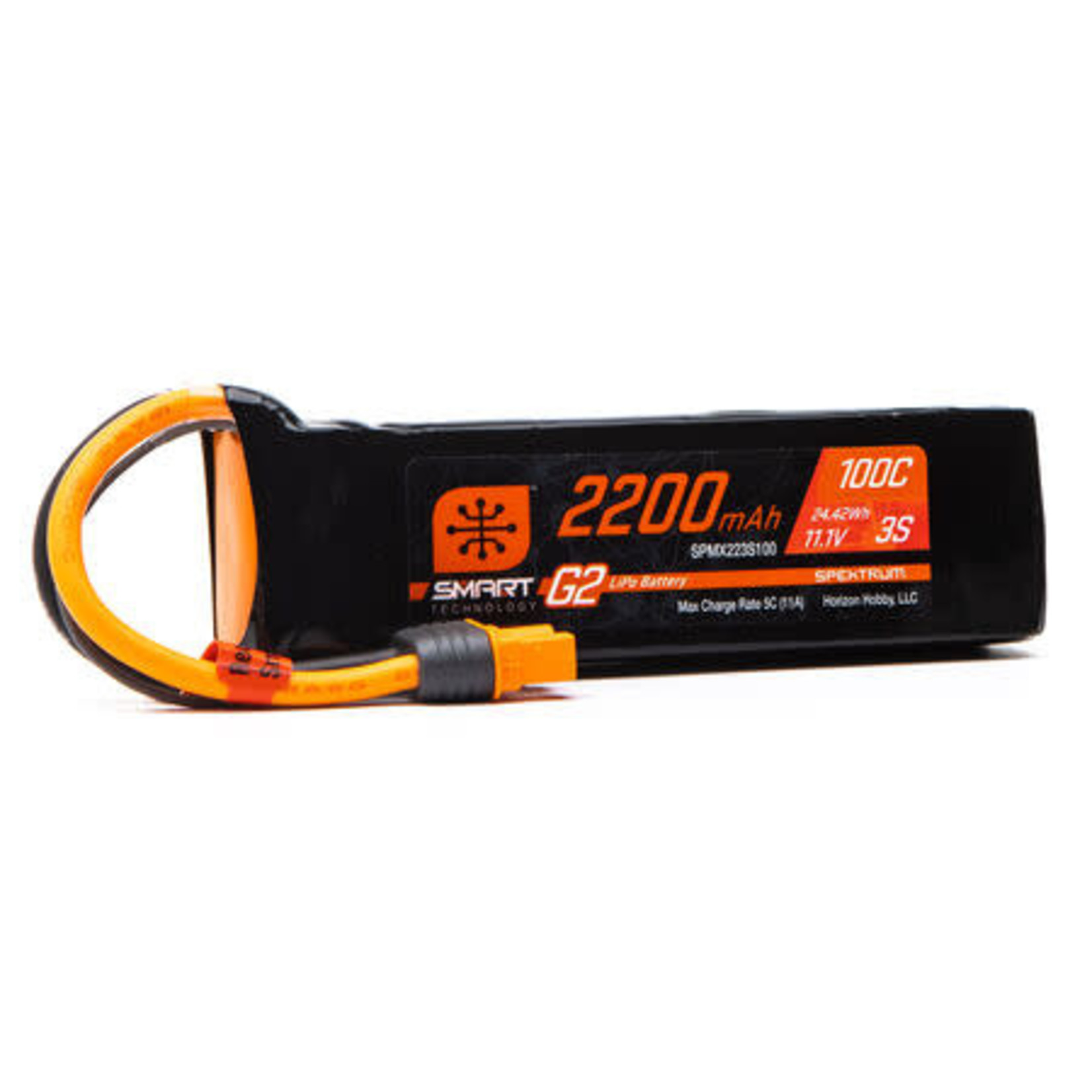 SPEKTRUM SPMX223S100  1.1V 2200mAh 3S 100C Smart G2 LiPo Battery: IC3