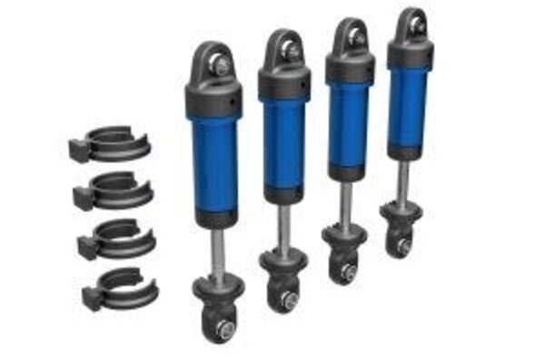 Traxxas 9764-BLUE Shocks, GTM, 6061-T6 aluminum (blue-anodized) (fully assembled w/o springs) (4)