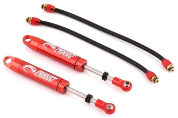 Yeah Racing YEA-DDP-100RD   Yeah Racing Desert Lizard Piggyback Shocks w/Reservoir (Red) (2) (100mm)