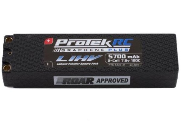 Protek RC PTK-5130-21  2S Slim 120C Low IR Si-Graphene + HV LiPo (7.6V/5700mAh)